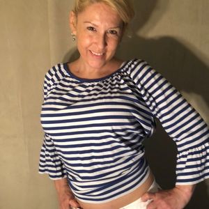 Michael Kors 3/4 sleeve off the shoulder top